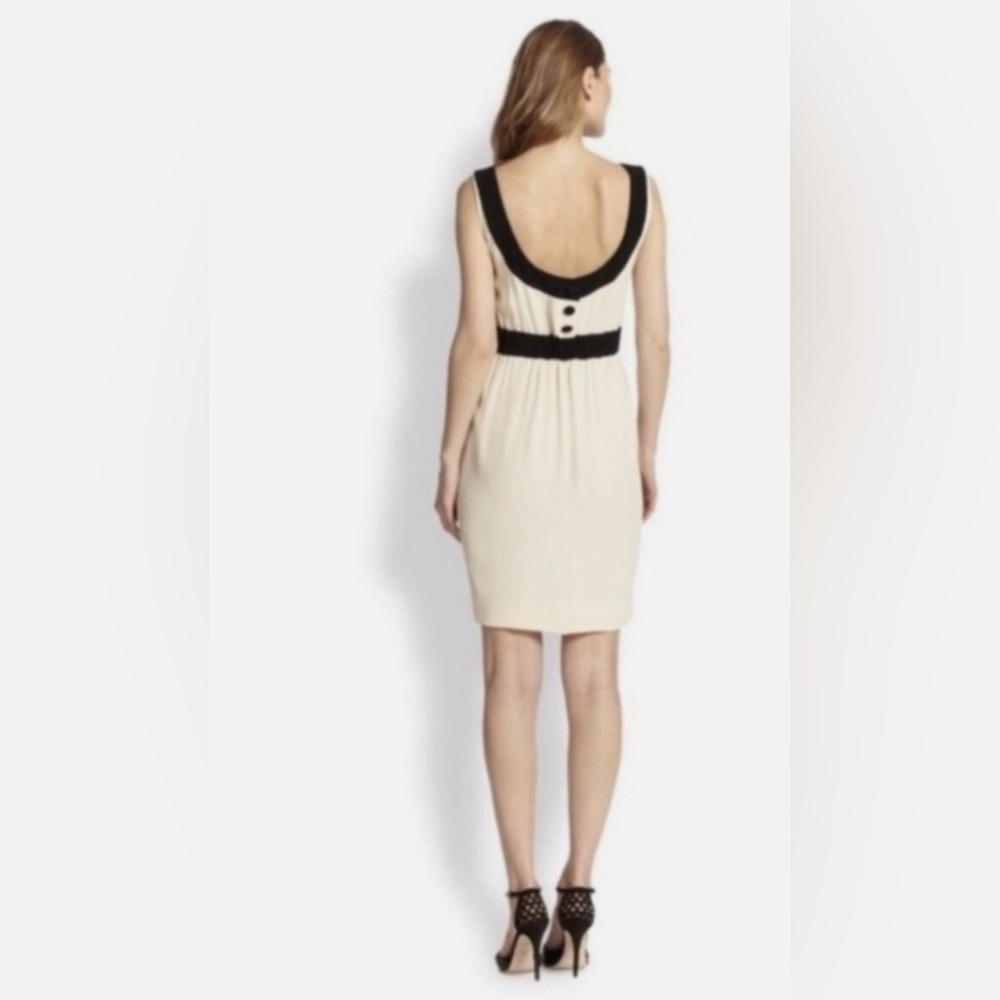kate spade Cream and Black Scoop-Back Sheath Dress